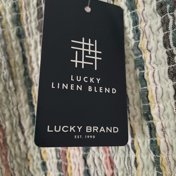 LUCKY BRAND LINEN SUMMER BOHO DRESS NWT - Picture 3 of 4